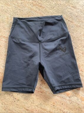 Bauer Black Women's High-Rise Bike/Compression Shorts